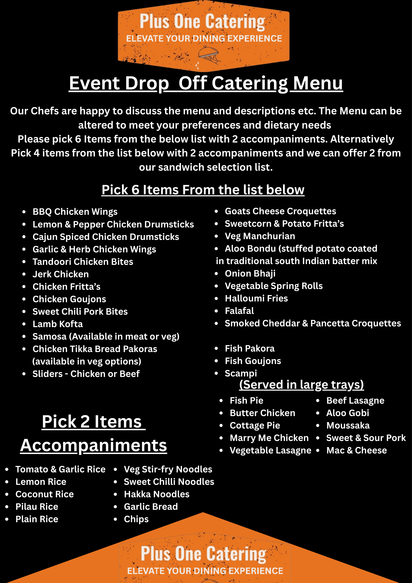 Event Drop Off Catering Menu New-1