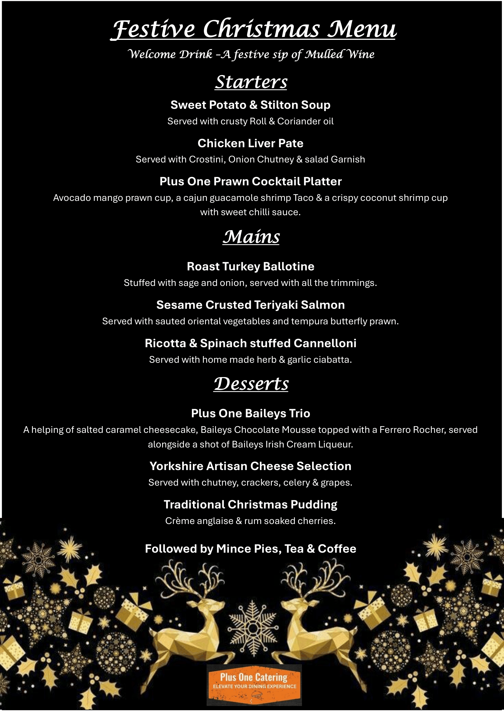 Plus One Festive Menu 2026-1